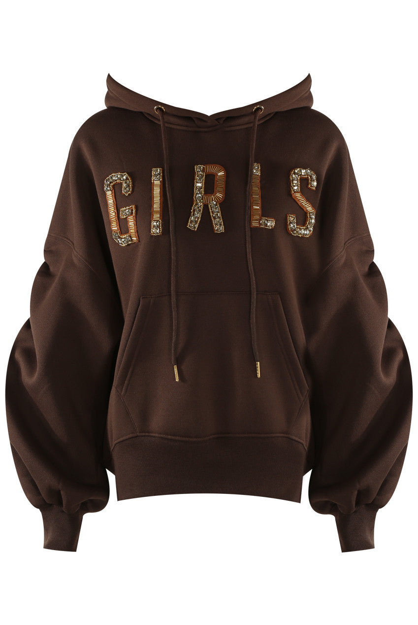 Girl Embellished Hoodie