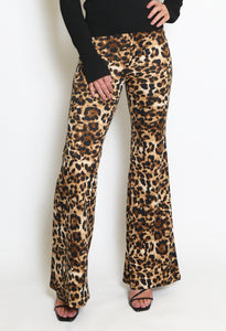 Leopard Print Flared Trouser