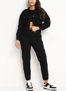 Buttons Up Jacket And Trouser Set