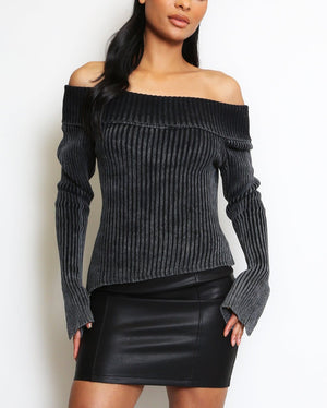 Bardot Ribbed Jumper