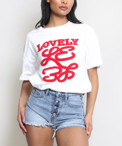 Lovely Slogan Print T-Shirt