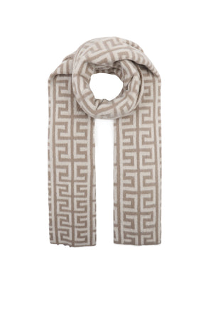 Printed Wool Blend Scarf