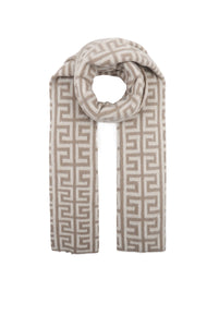 Printed Wool Blend Scarf