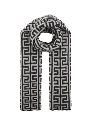 Printed Wool Blend Scarf