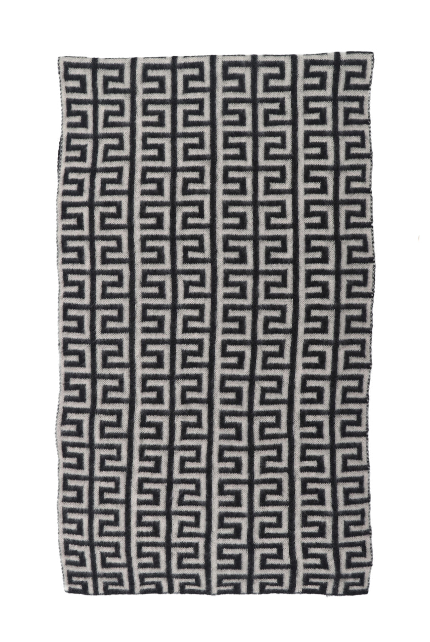 Printed Wool Blend Scarf