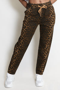 Leopard Denim Joggers