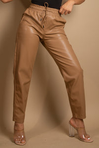 PU Elasticated Waist Trousers