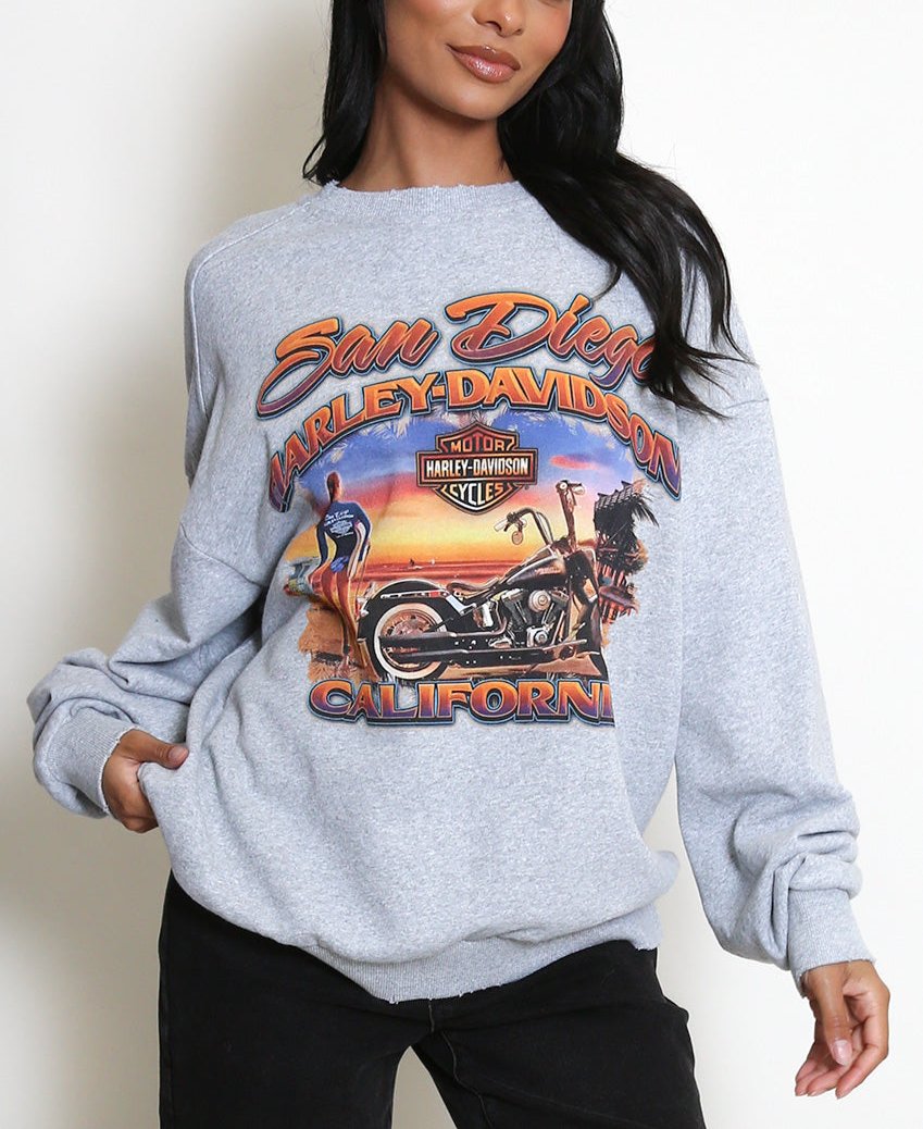 California Biker Girl Sweatshirt