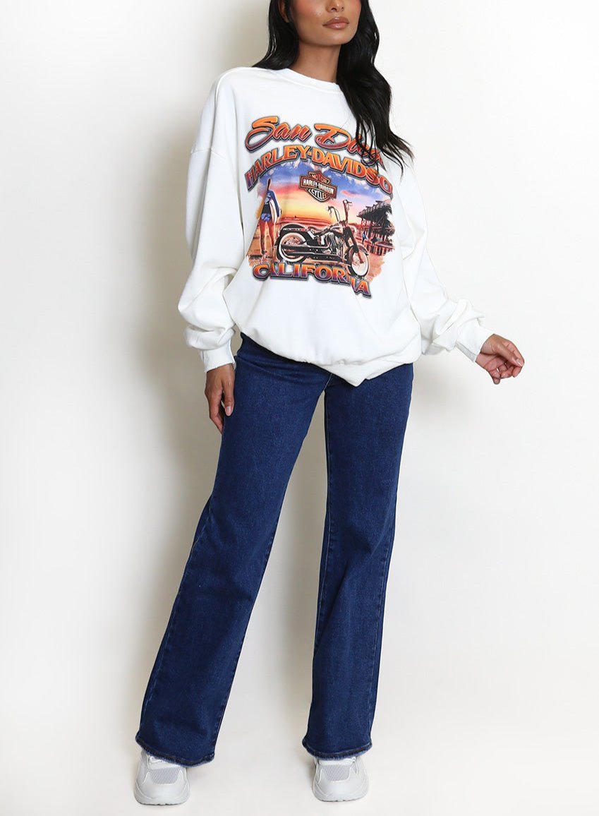 California Biker Girl Sweatshirt