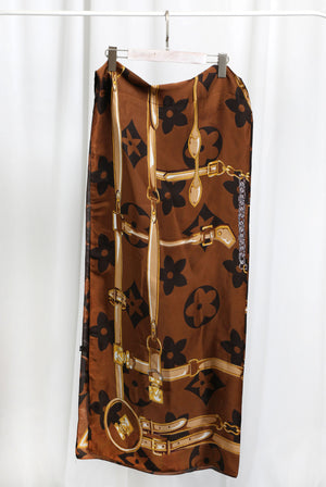 Monogram Motif Printed Scarf