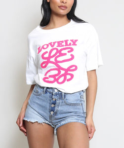 Lovely Slogan Print T-Shirt