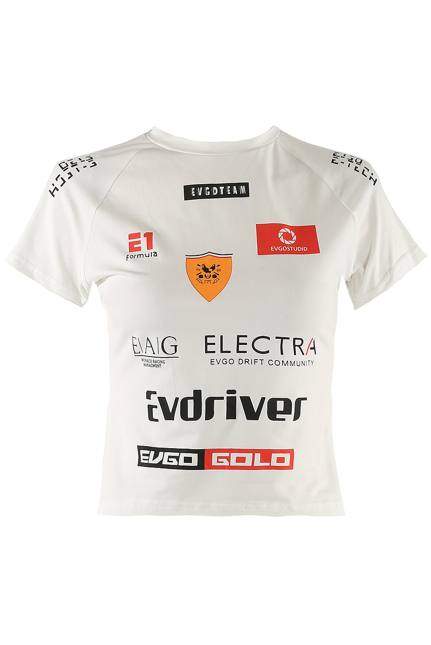 Racing Print Cropped T-Shirt