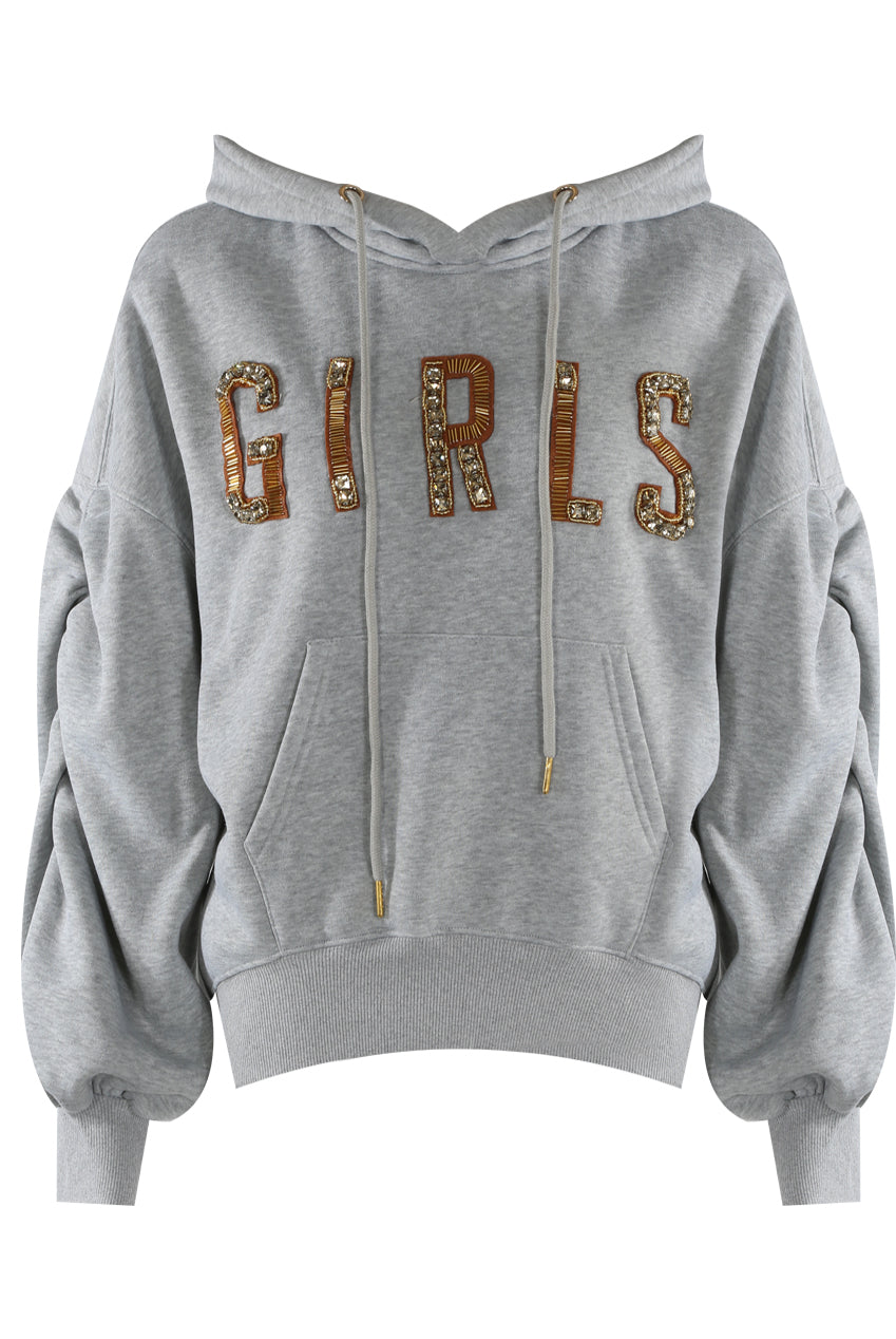 Girl Embellished Hoodie