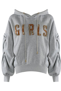 Girl Embellished Hoodie