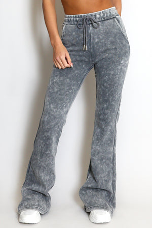 Acid Wash Flare Trouser