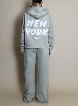 New York Bubble Print Hooded Sweatshirt